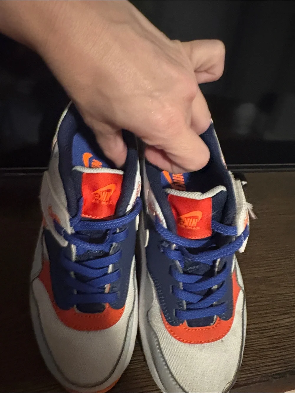 Nike Kids Blue, Orange & White Athletic Sneakers